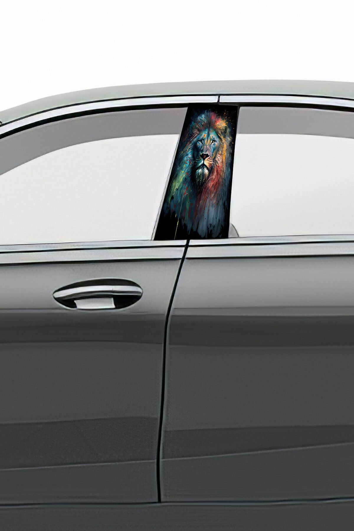 Araç Kapı Direk Kaplama Folyosu Desenli (Sağ Sol Takım) (2 Adet) - 22x50 Cm