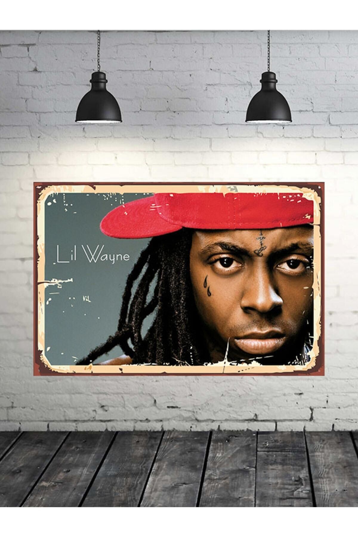 Lil Wayne Tasarımlı 20x30 Cm Retro Ahşap Tablo