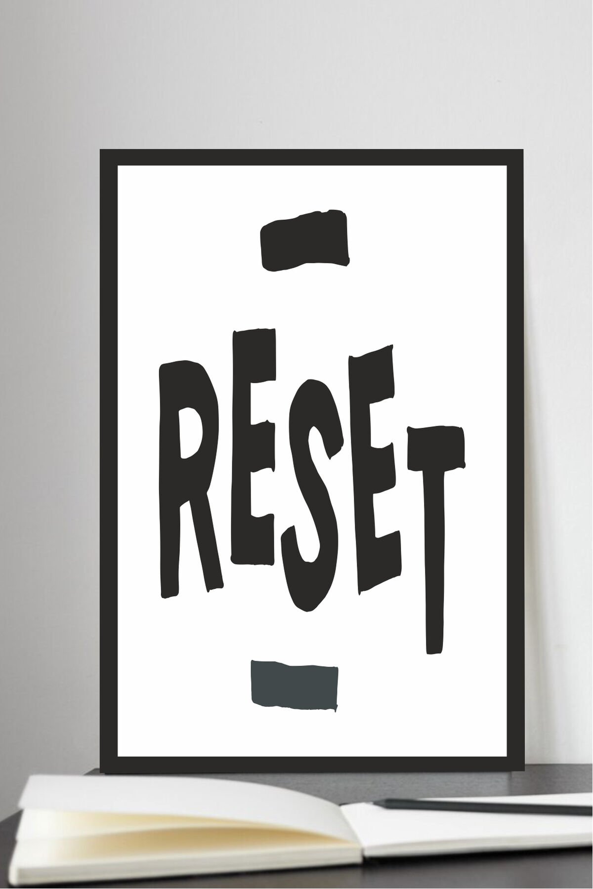 Home Yazılı Ahşap Mdf Çerçeve Görünümlü Mdf Tablo