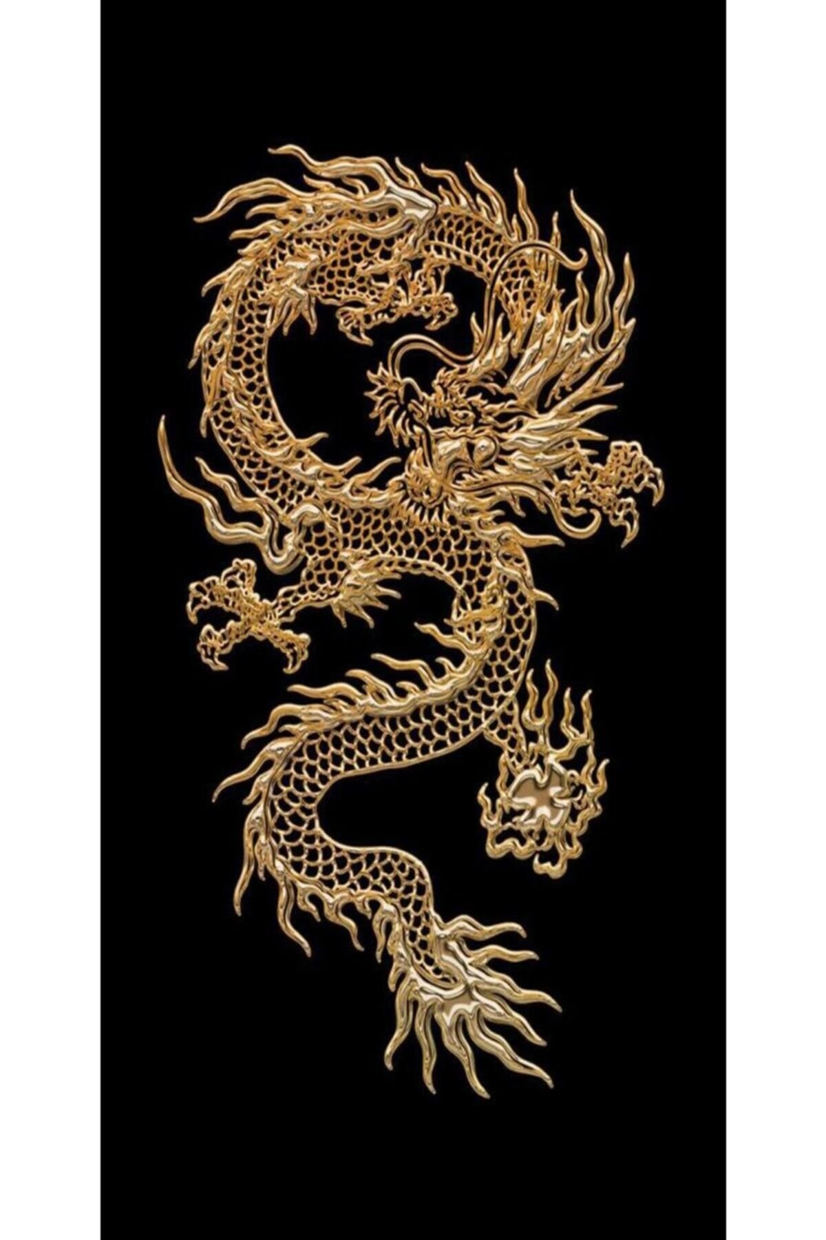 Ejderha Ahşap Duvar Poster – Özel Koleksiyon – Hbb