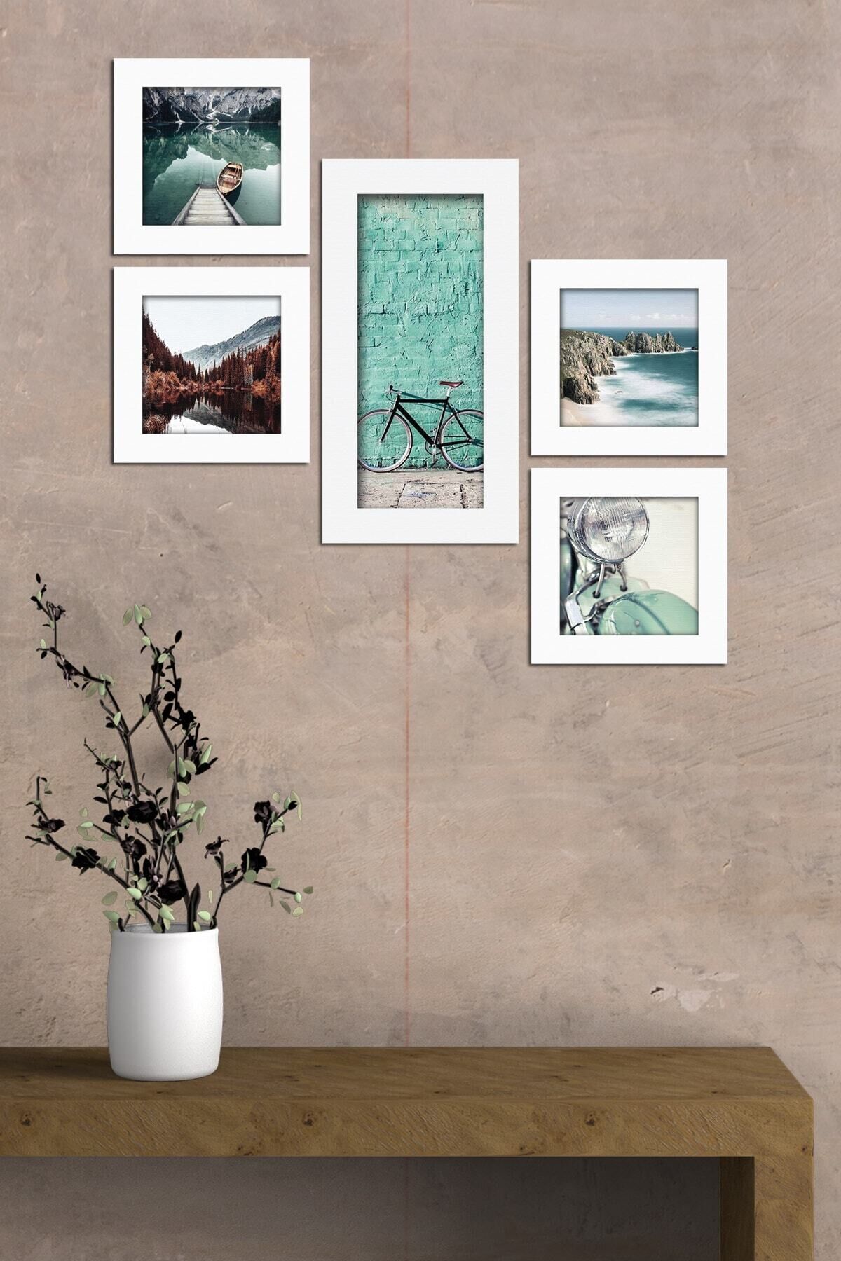 Collage Style 5 Parçalı Mdf Tablo Atf290