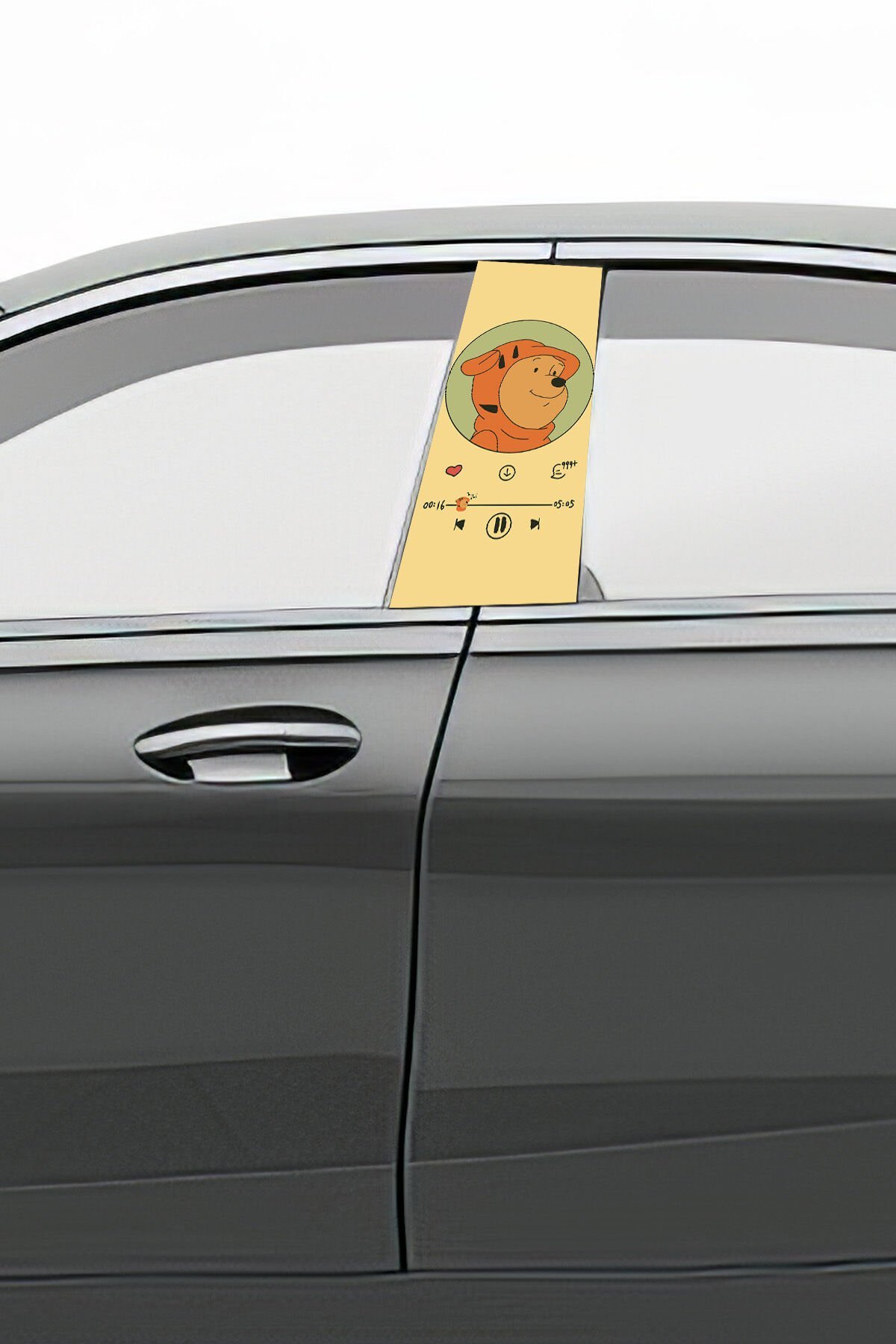 Araç Kapı Direk Kaplama Folyosu Desenli (Sağ Sol Takım) (2 Adet) - 22x50 Cm