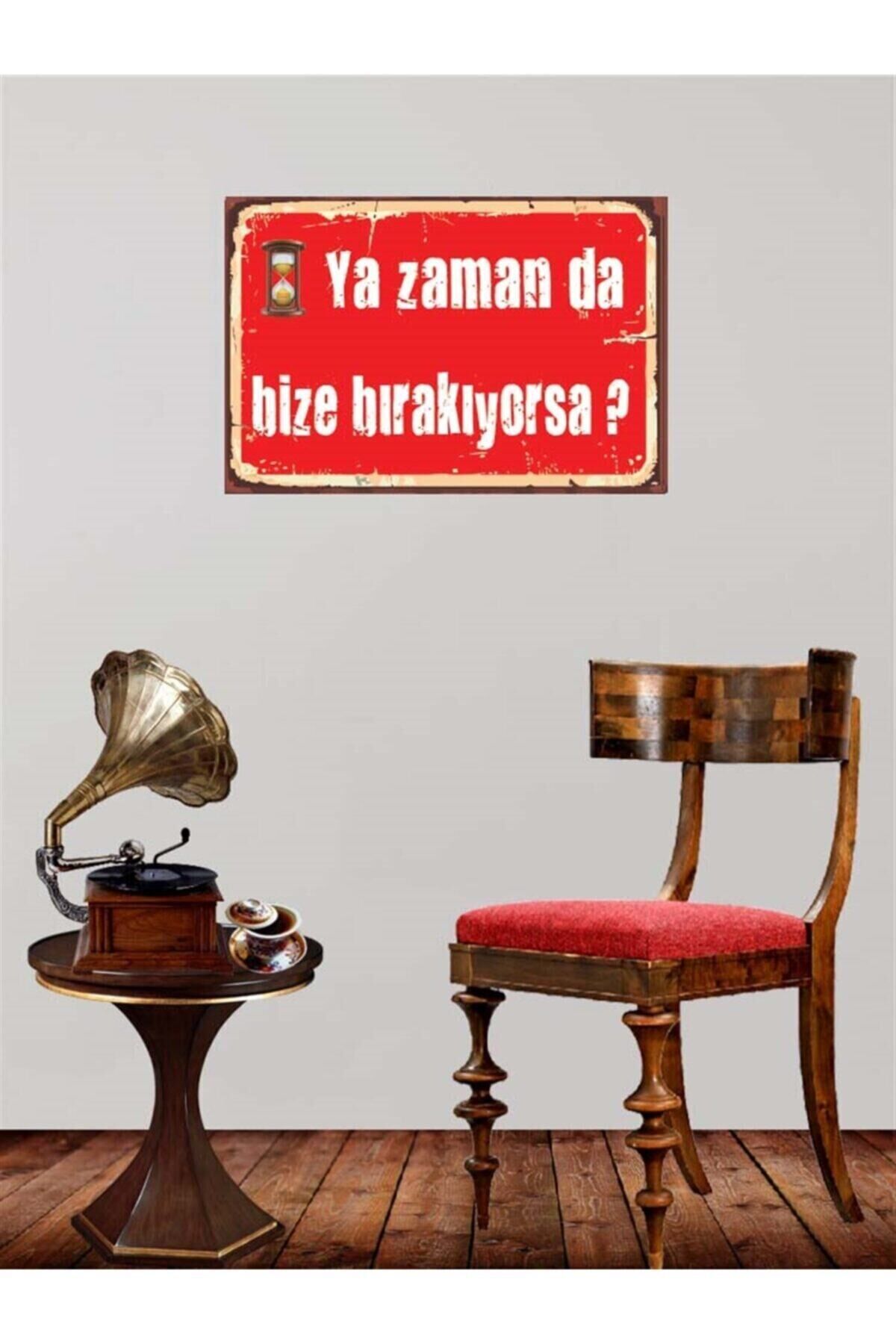 Ya Zaman Da 30*45 Cm Retro Ahşap Tablo Tkfx41190