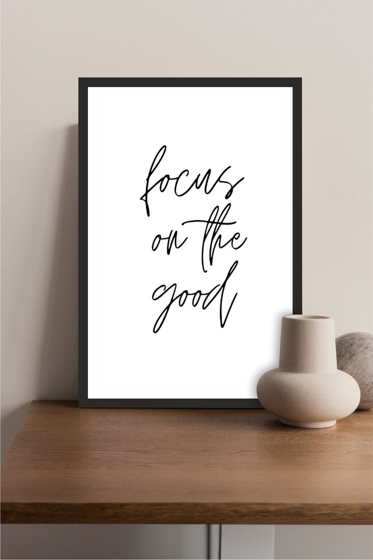 motto yazılı çerçeve görünümlü mdf tablo