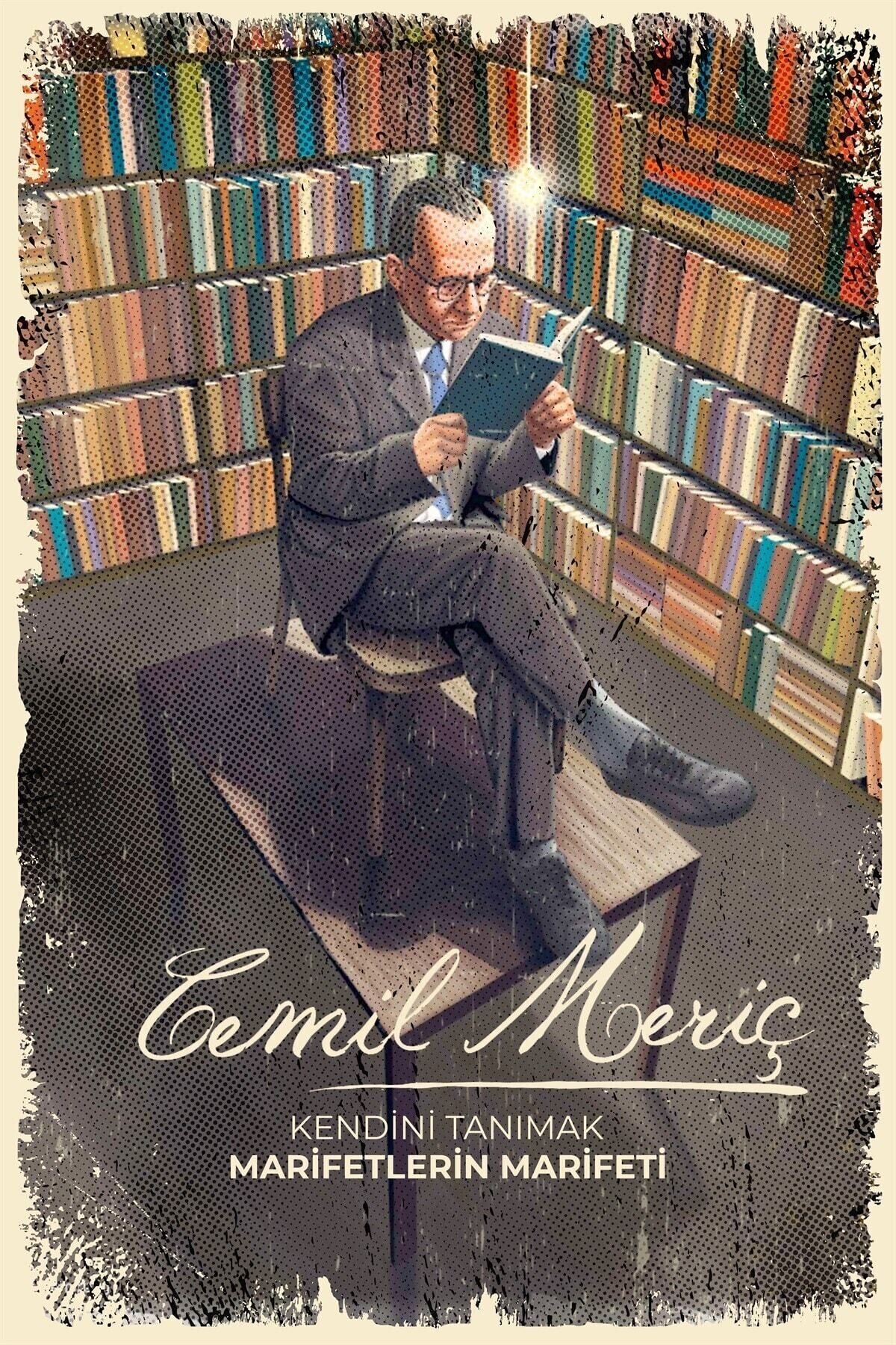 Cemil Meriç Ahşap Poster