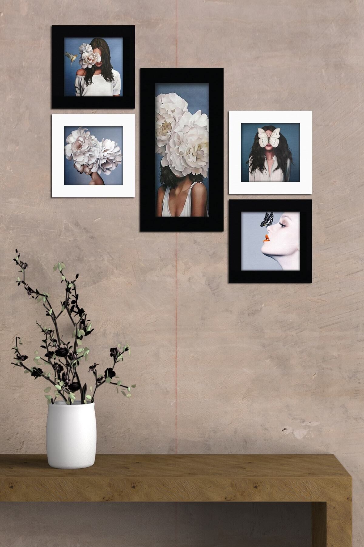 Collage Style 5 Parçalı Mdf Tablo Atf231