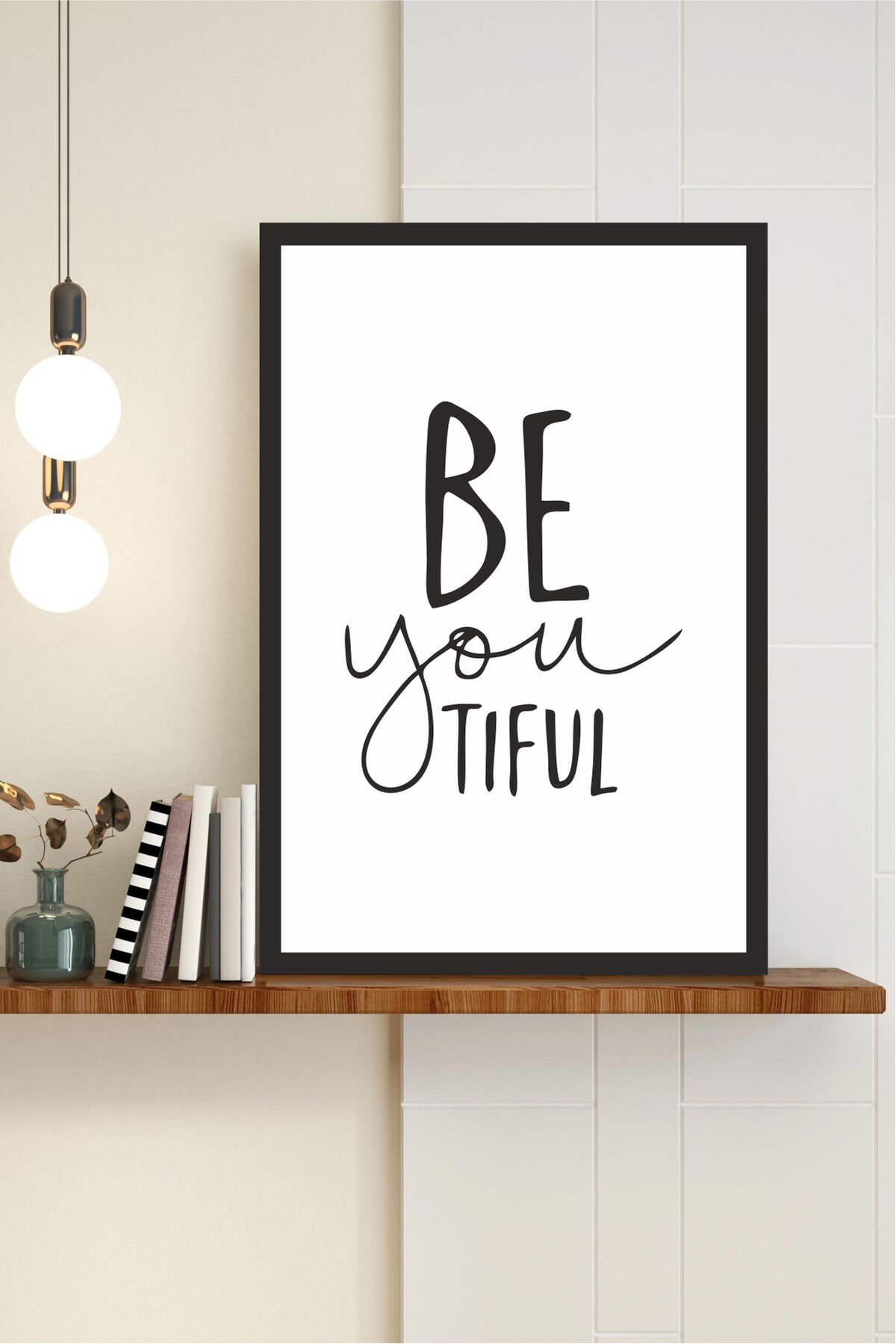 Home Yazılı Ahşap Mdf Çerçeve Görünümlü Mdf Tablo