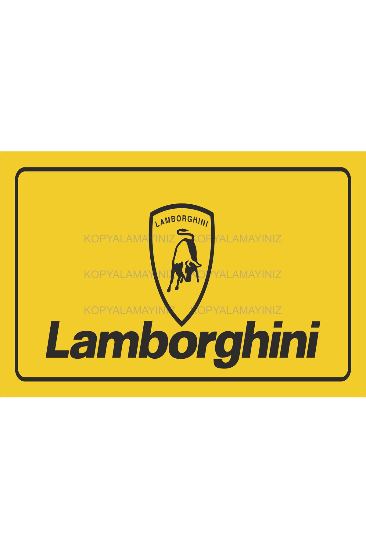 lamborghini klasik nostakjik araba uyarı levhası tabela dekorasyon tablo retro ahşap poster