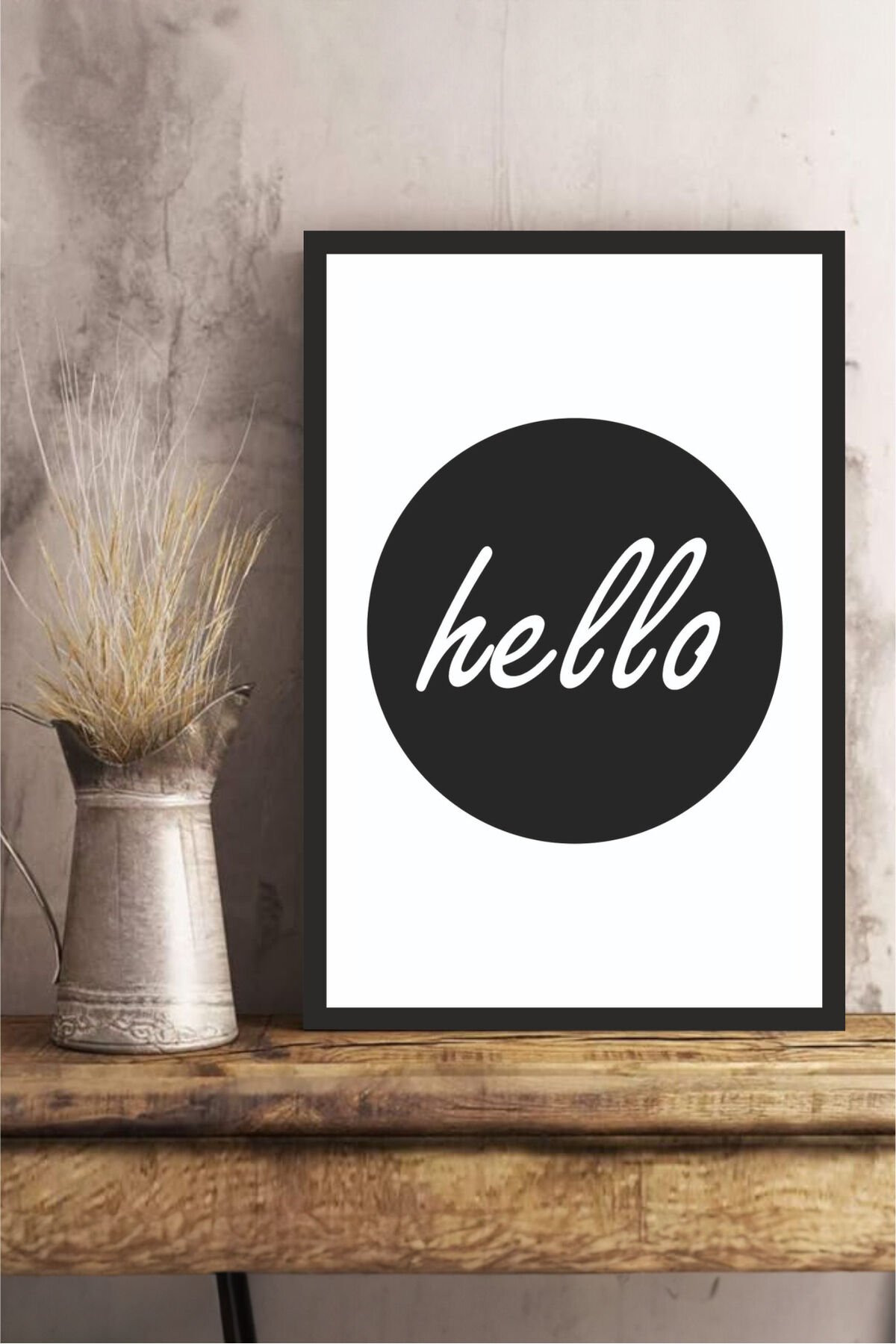 Home Yazılı Ahşap Mdf Çerçeve Görünümlü Mdf Tablo