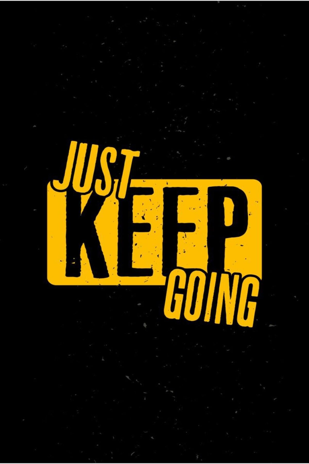 Just Keep Going - Motive Edici Mini Retro Ahşap Poster - Hbb