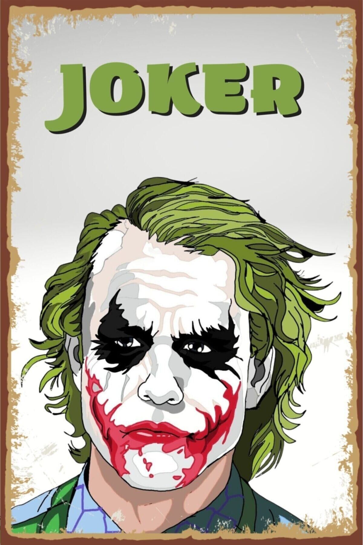 Joker Retro Ahşap Poster