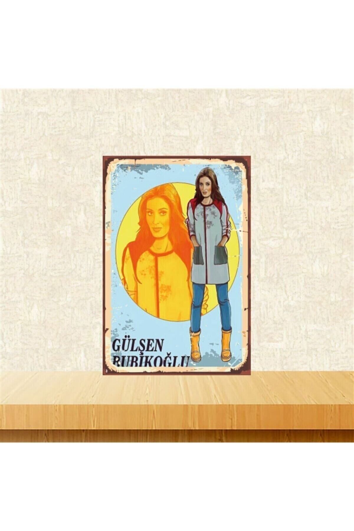 Gülşen Bubikoğlu Tasarımlı 20-30 Cm Retro Ahşap Tablo Tkfx4923