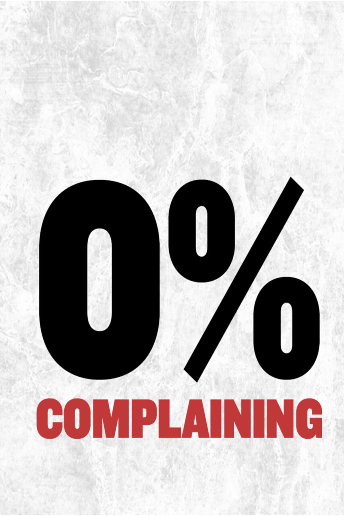0% Complaning - Motive Edici Mini Retro Ahşap Poster - Hbb