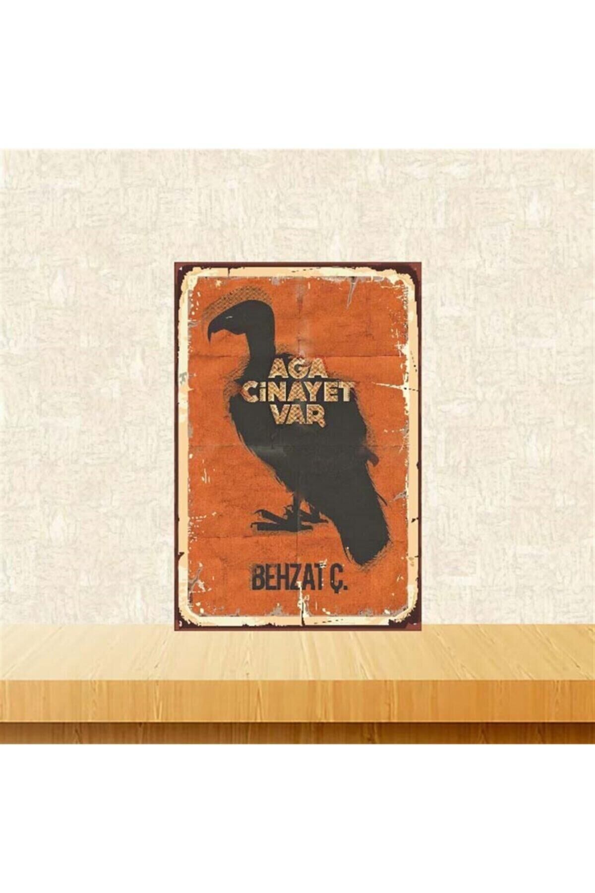 Behzat Ç. Aga Cinayet Var 20x30 cm Retro Ahşap Poster