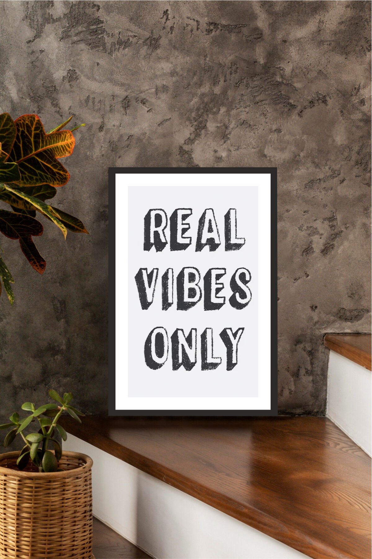 Home Yazılı Ahşap Mdf Çerçeve Görünümlü Mdf Tablo