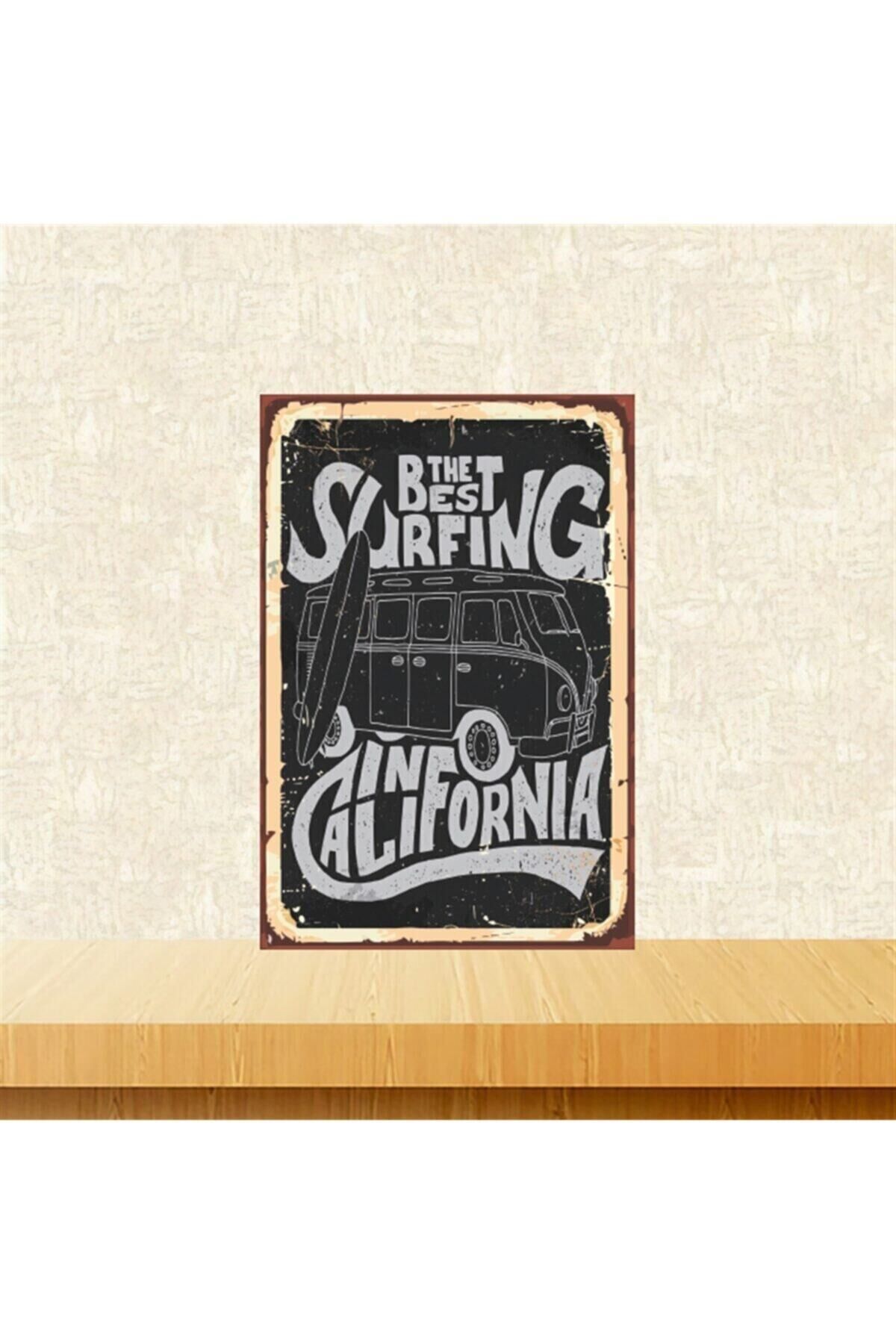 The Best Surfing 20-30 Cm Retro Ahşap Tablo Tkfx5259
