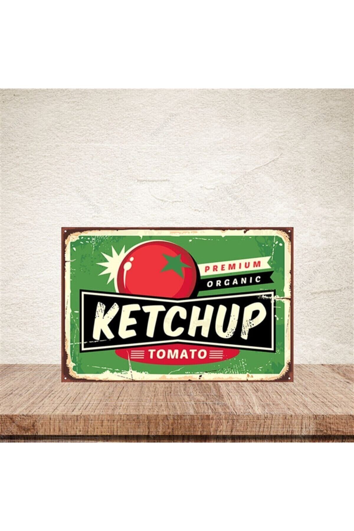 Ketchup 20-30 Cm Retro Ahşap Poster