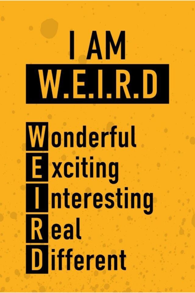 I Am Weird - Motive Edici Mini Retro Ahşap Poster - Hbb