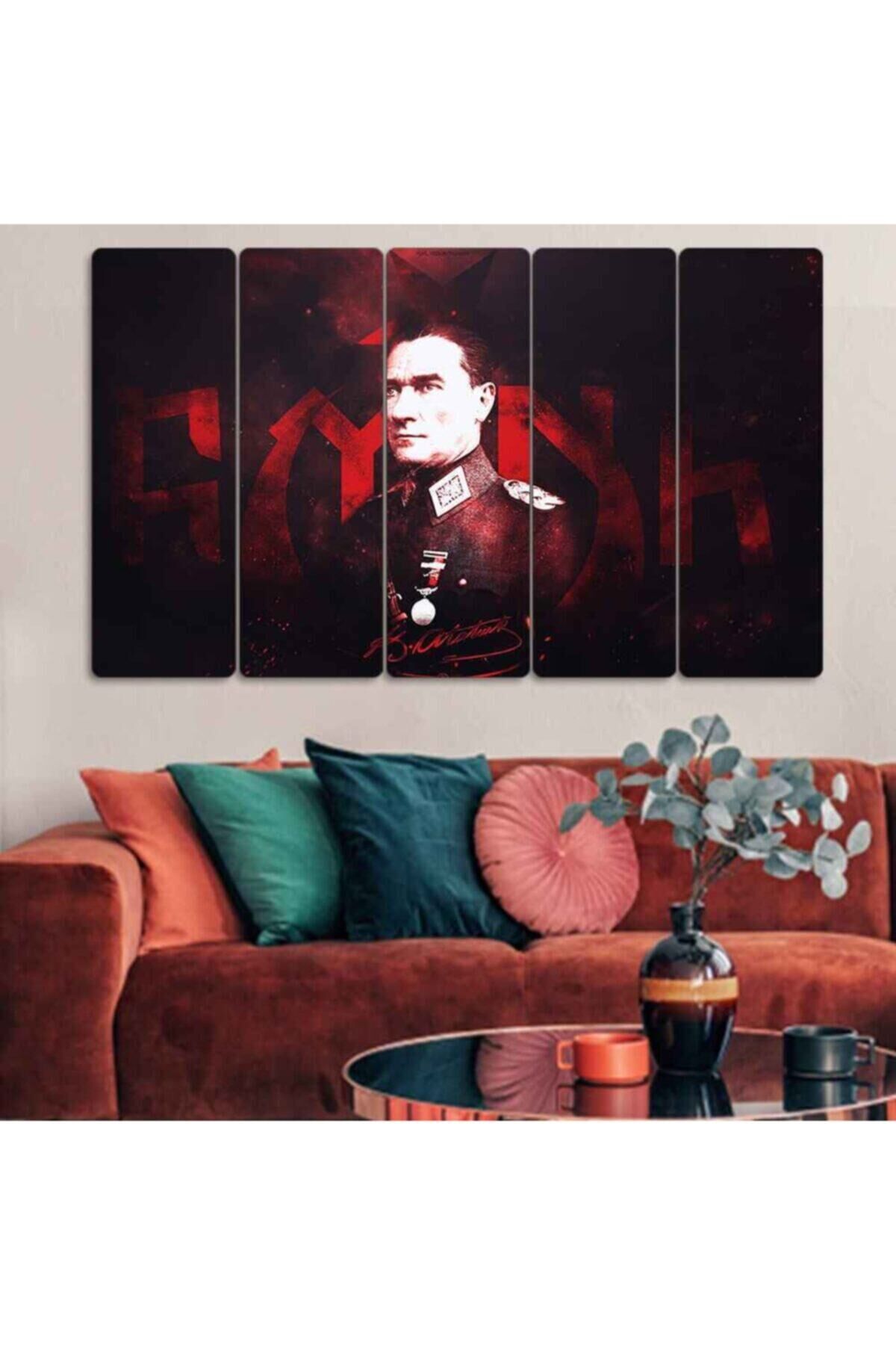 Mustafa Kemal Atatürk - 5 Parçalı Tablo