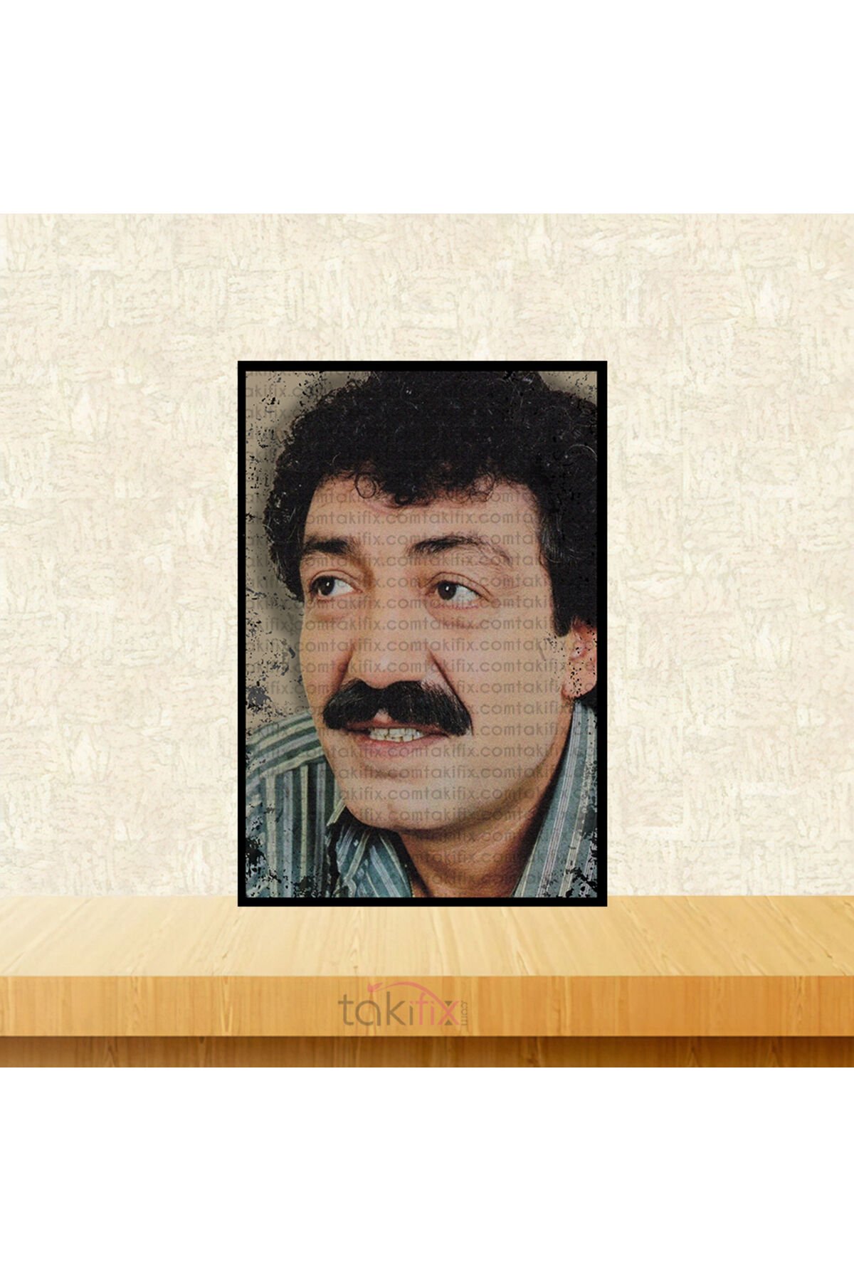 Müslüm Gürses Tasarımlı 20x30 Cm Retro Ahşap Tablo