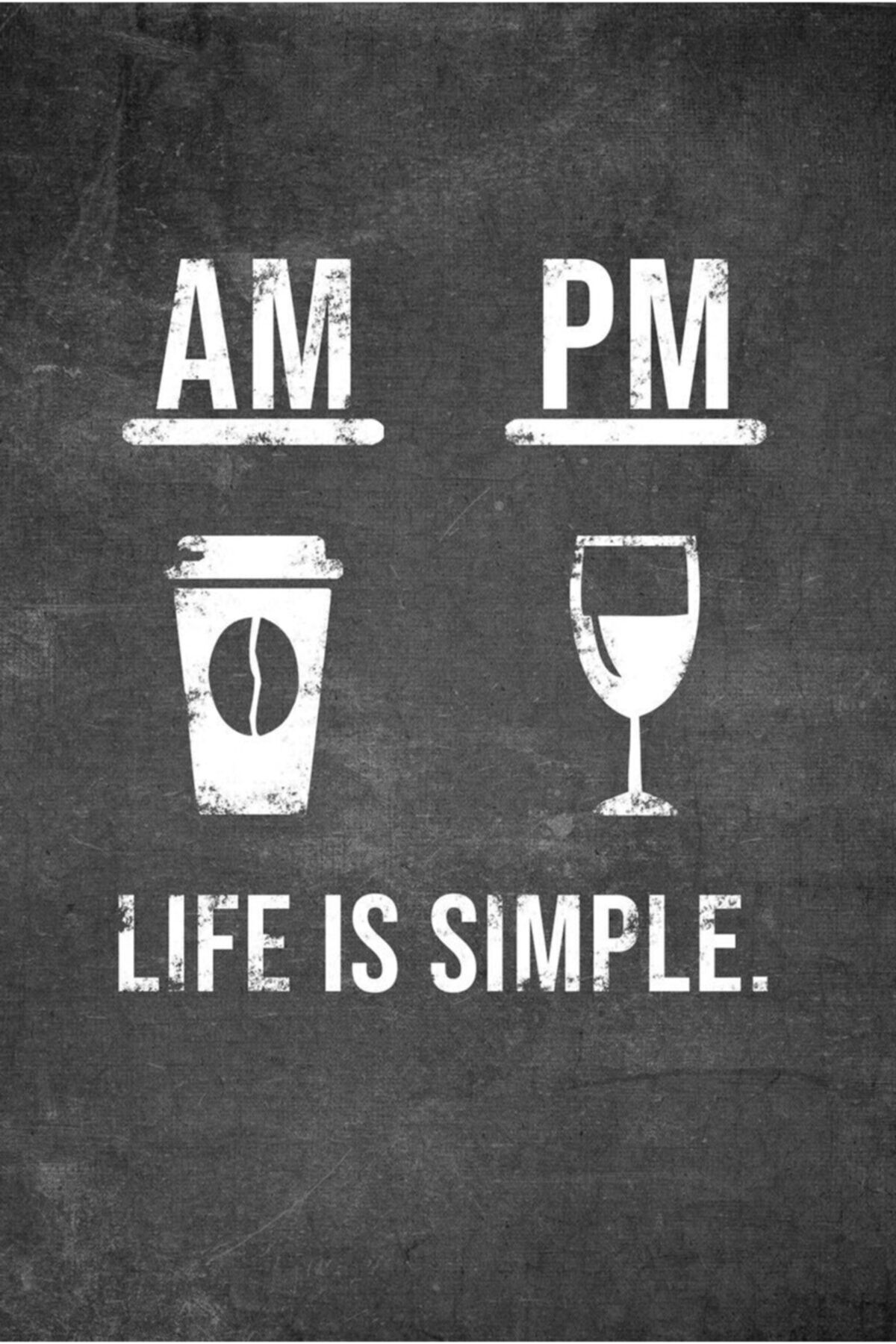 Am - Pm - Motive Edici Mini Retro Ahşap Poster - Hbb