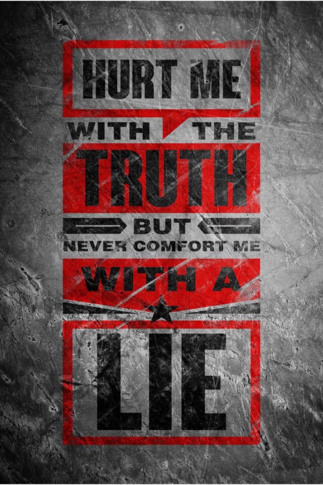 Hurt Me With Truth - Motive Edici Mini Retro Ahşap Poster - Hbb