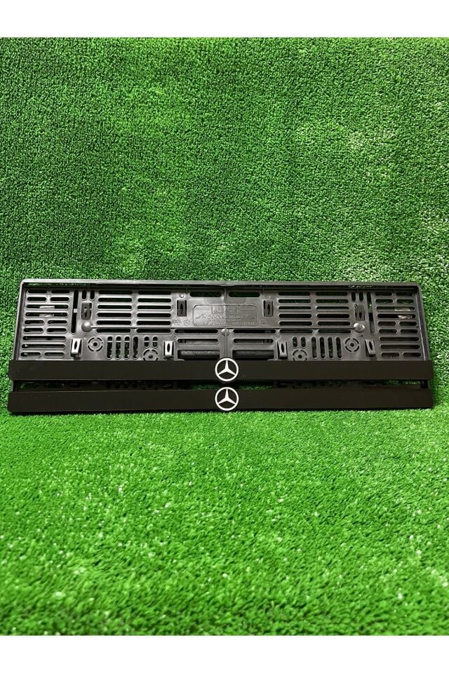 Kabartma Mercedes Beyaz Logolu Araba Plakalık