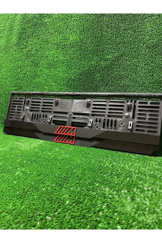 Pleksi Otomobil Plakalık Dubai Model BMW uyumluM Kırmızı Logolu Plakalık