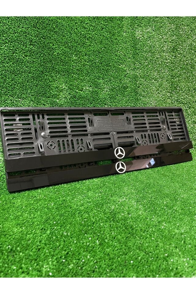 Kabartma Mercedes Beyaz Logolu Araba Plakalık