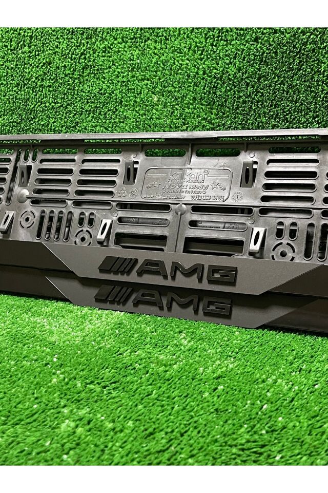 Pleksi Otomobil Plakalık Dubai Model Mercedes AMG Siyah Logolu Plakalık Uyumlu