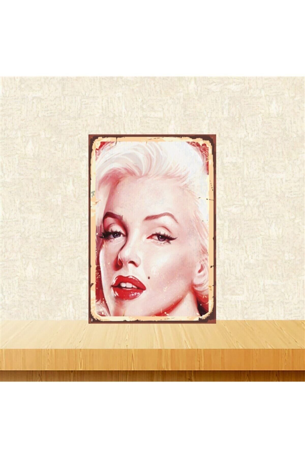Marilyn Monroe Bakış 20-30 Cm Retro Ahşap Tablo Tkfx4761