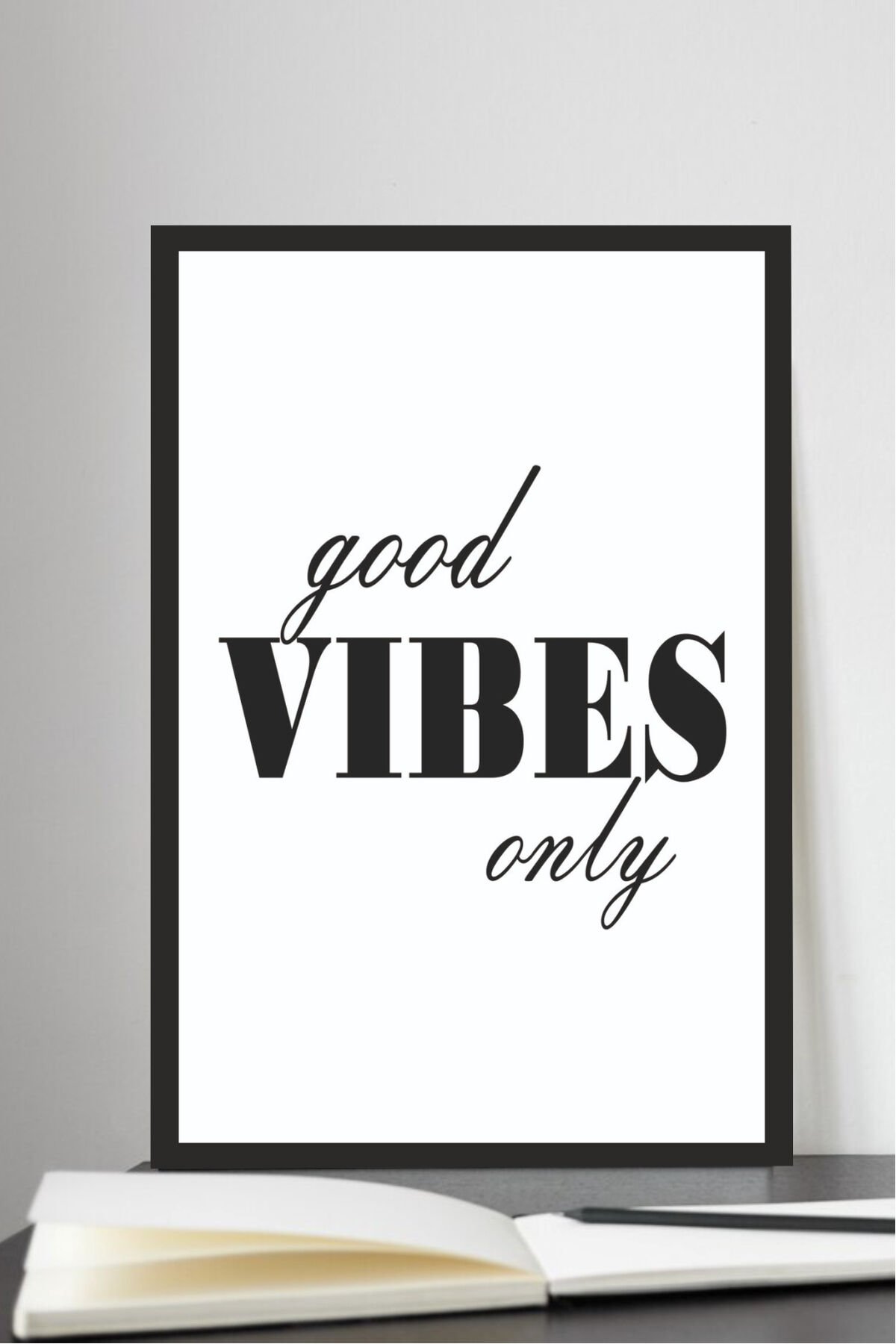 Home Yazılı Ahşap Mdf Çerçeve Görünümlü Mdf Tablo