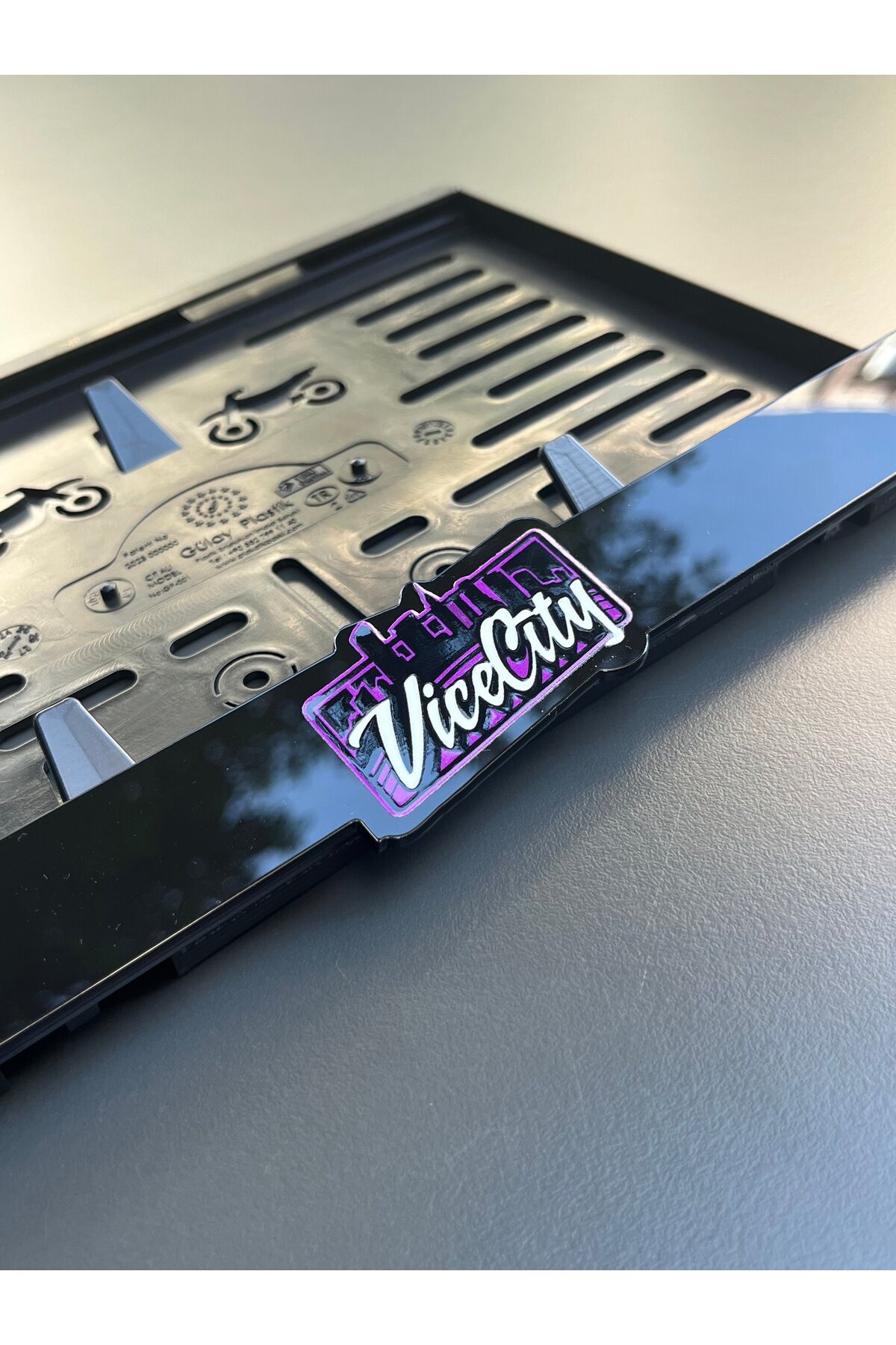 Vice City Motorsiklet Plakalık Scooter Dtf Baskı Lazer Kesim