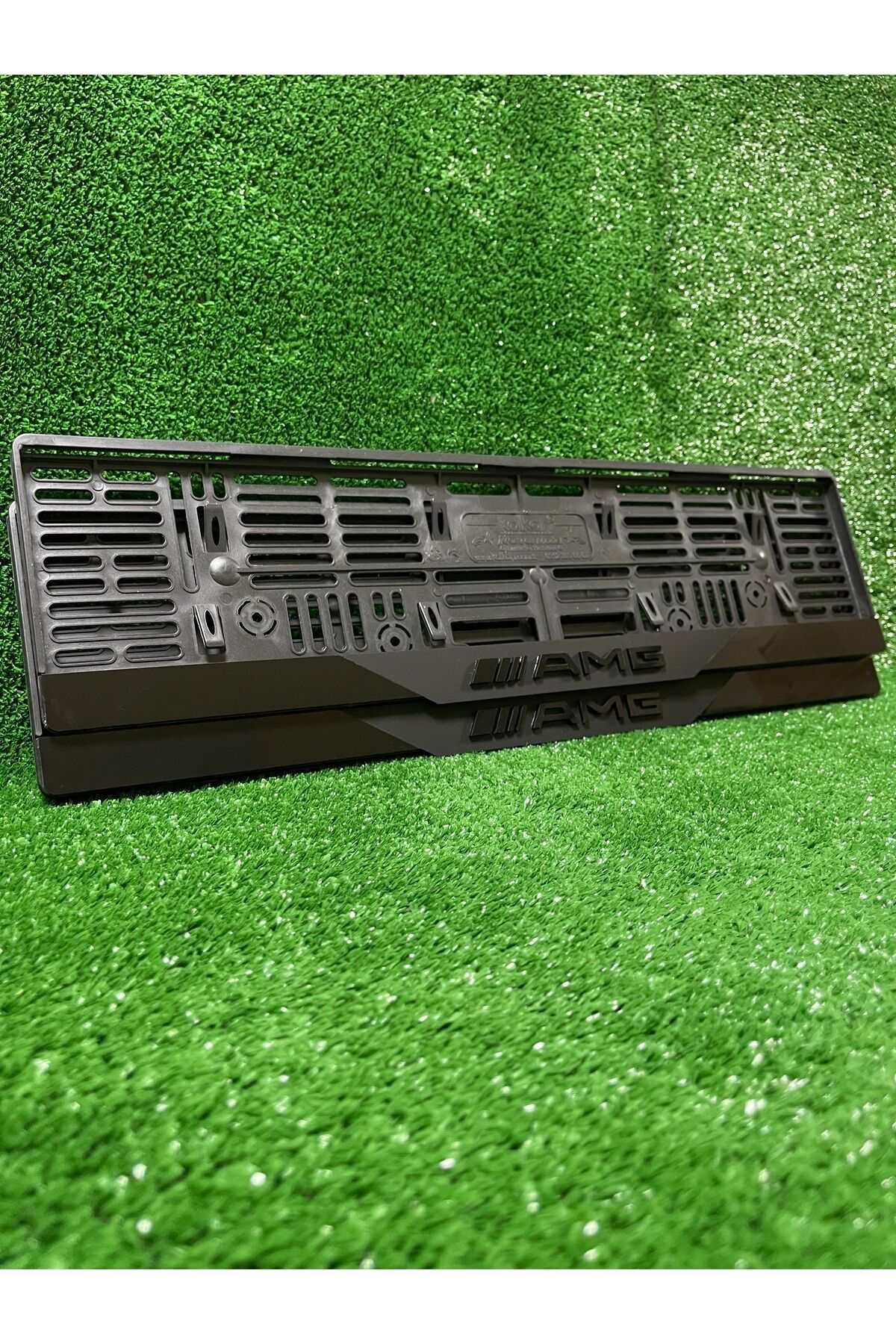 Pleksi Otomobil Plakalık Dubai Model Mercedes AMG Siyah Logolu Plakalık Uyumlu