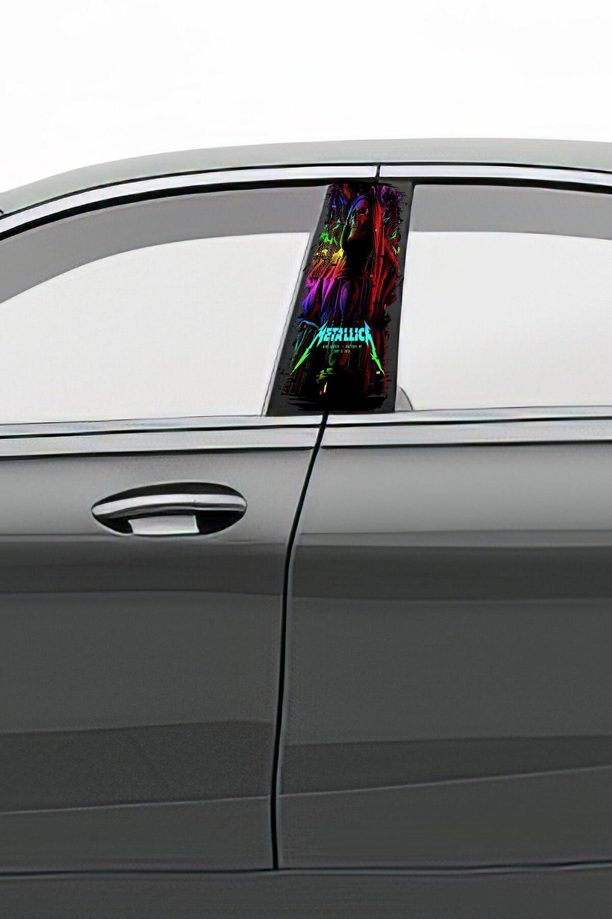 Araç Kapı Direk Kaplama Folyosu Desenli (Sağ Sol Takım) (2 Adet) - 22x50 Cm