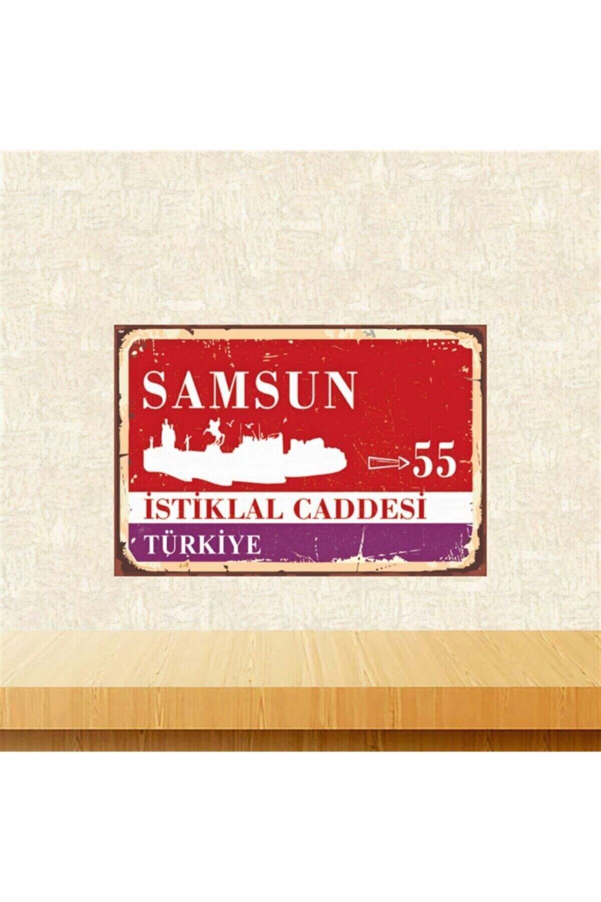 Samsun 20-30 Cm Retro Ahşap Tablo Tkfx5828