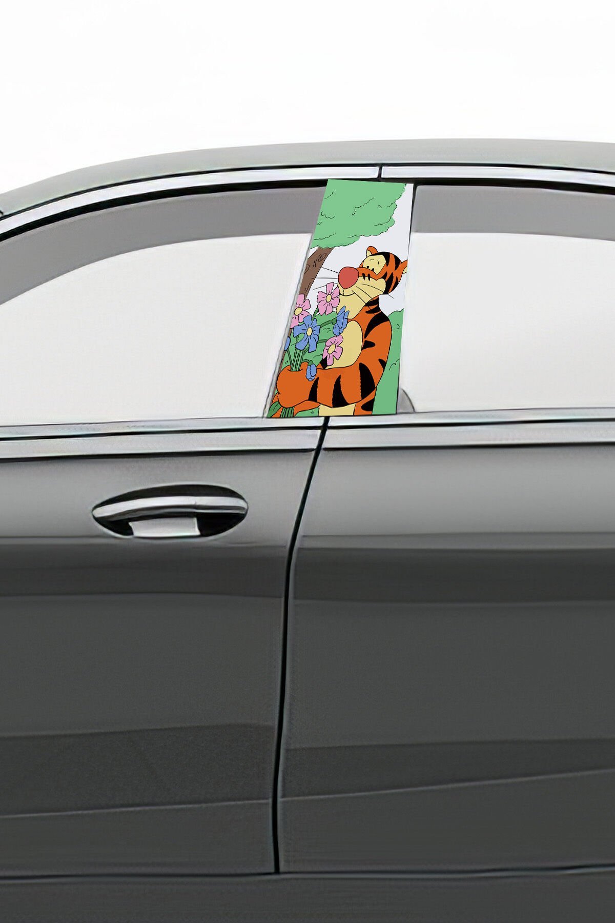 Araç Kapı Direk Kaplama Folyosu Desenli (Sağ Sol Takım) (2 Adet) - 22x50 Cm