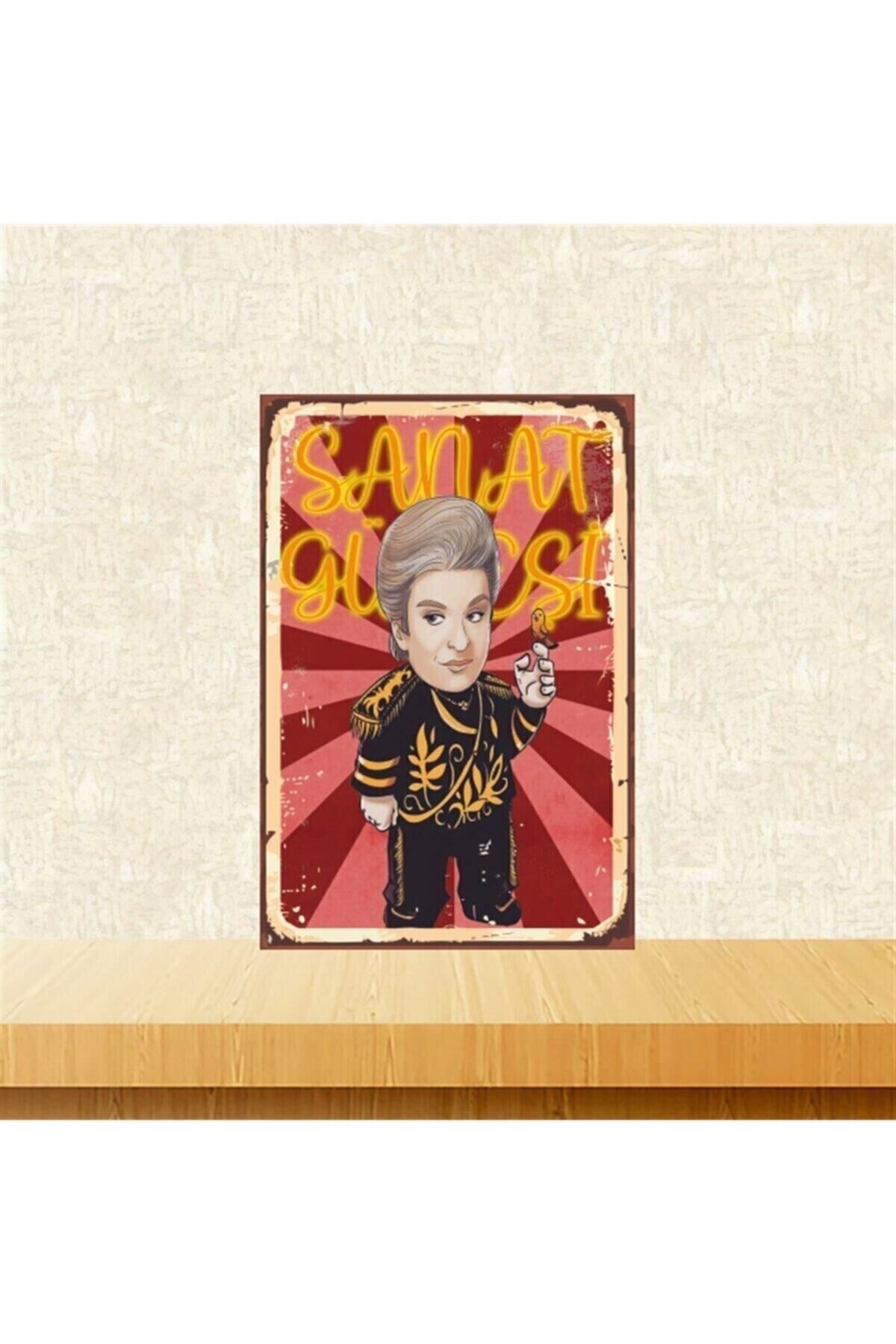 Sanat Güneşi Zeki Müren 20-30 Cm Retro Ahşap Tablo Tkfx4771