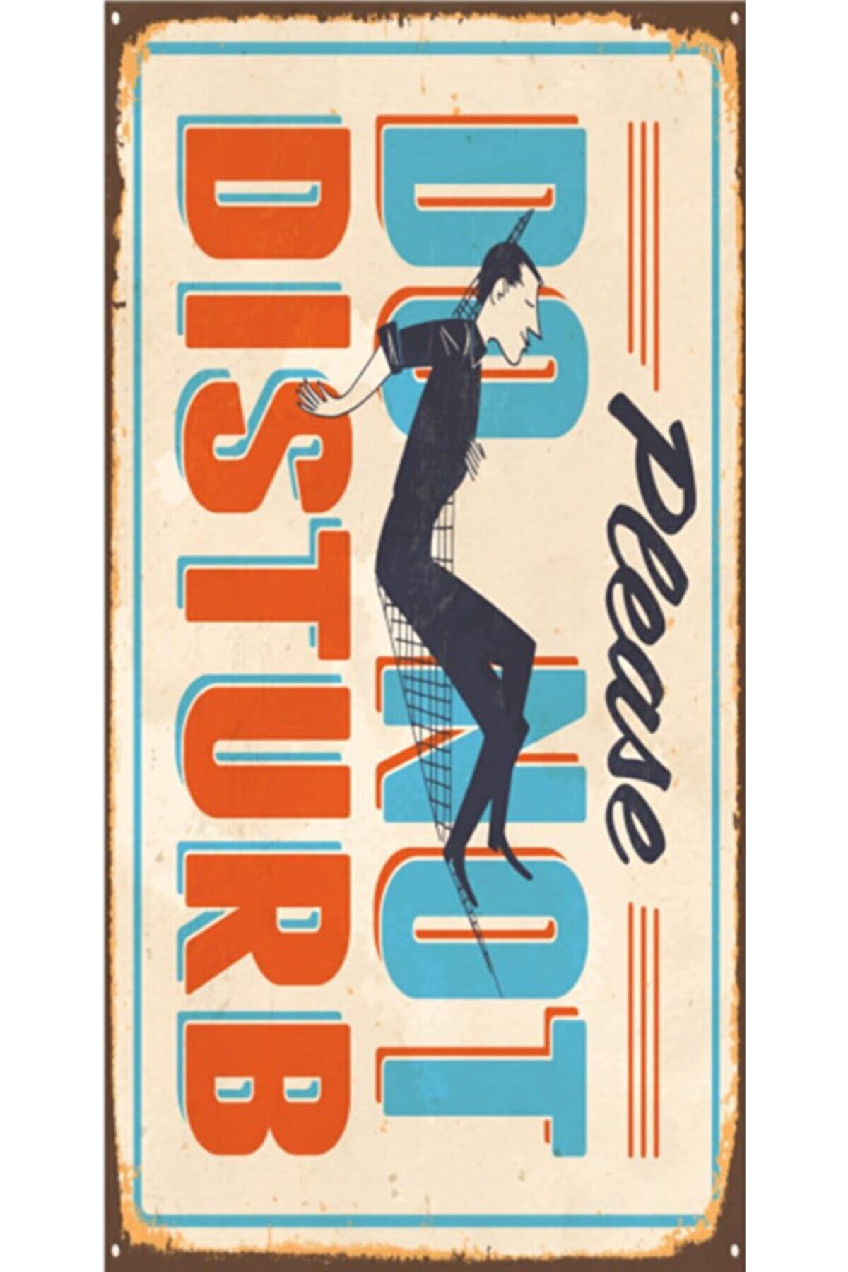 Do Not Disturb – Rahatsız Etmeyin - Retro Ahşap Poster – Özel Koleksiyon – Hbb
