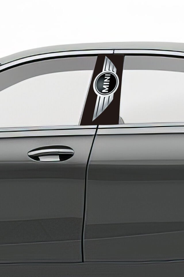 Araç Kapı Direk Kaplama Folyosu Desenli (Sağ Sol Takım) (2 Adet) - 22x50 Cm