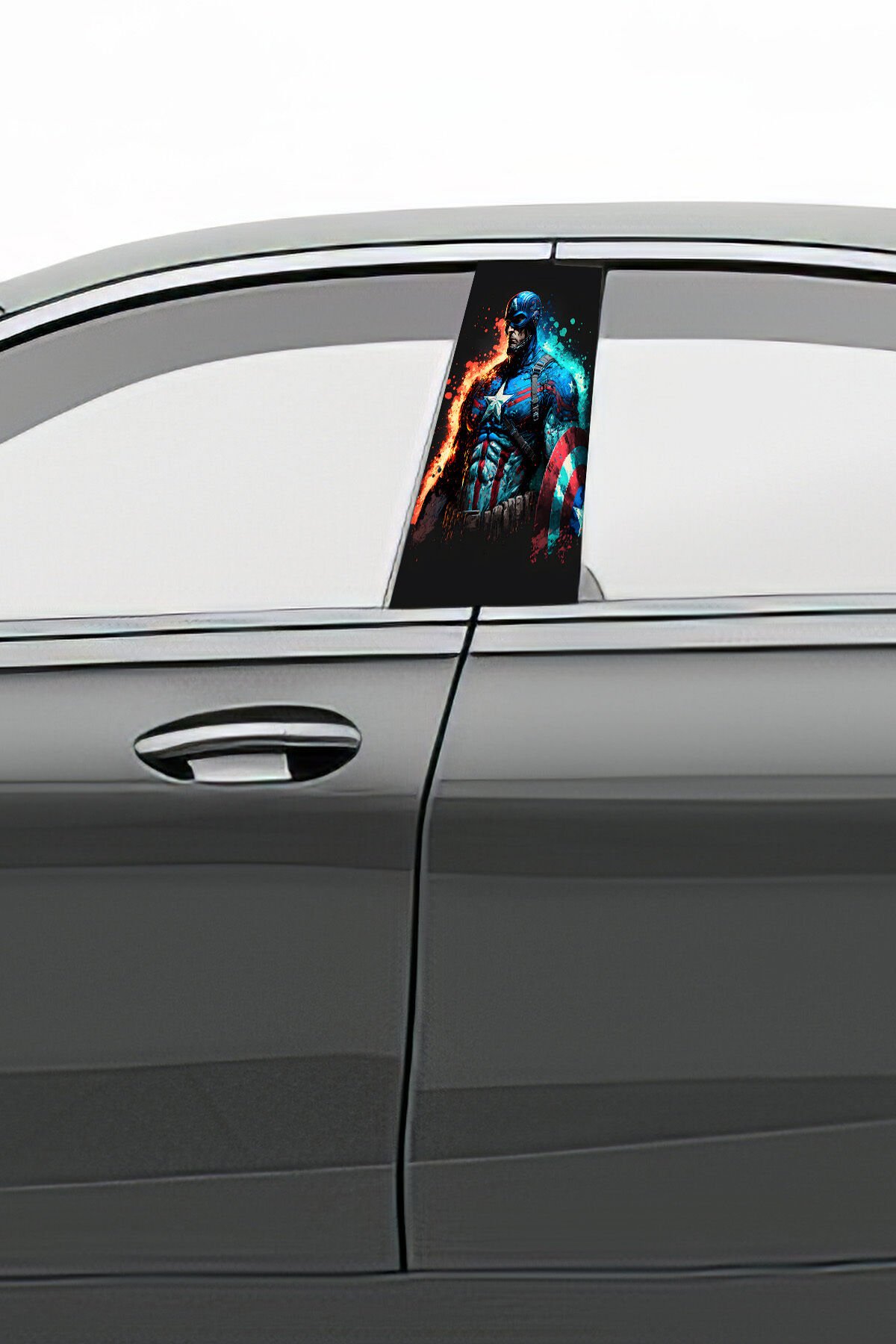 Araç Kapı Direk Kaplama Folyosu Desenli (Sağ Sol Takım) (2 Adet) - 22x50 Cm