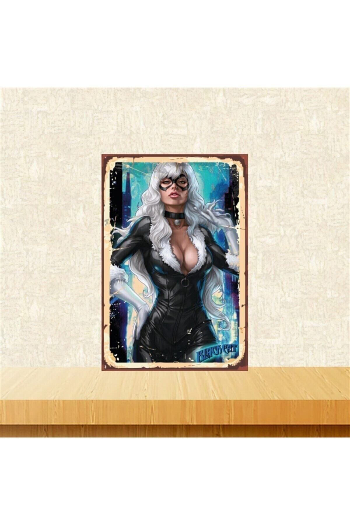 Blackk Cat 20-30 Cm Retro Ahşap Tablo Tkfx5029