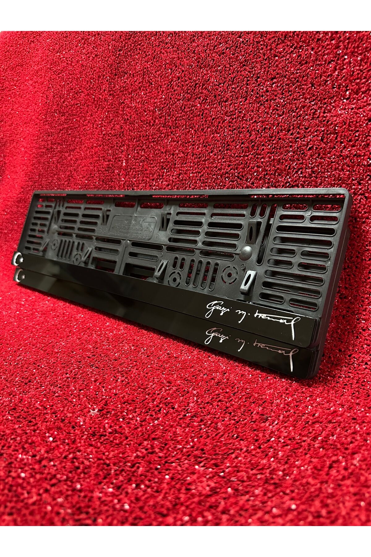 Plakalık Oto Araba Plakalığı GAZİ M.K.ATATÜRK İmzalı Ay Yıldız Yazılı Logolu Plakalık