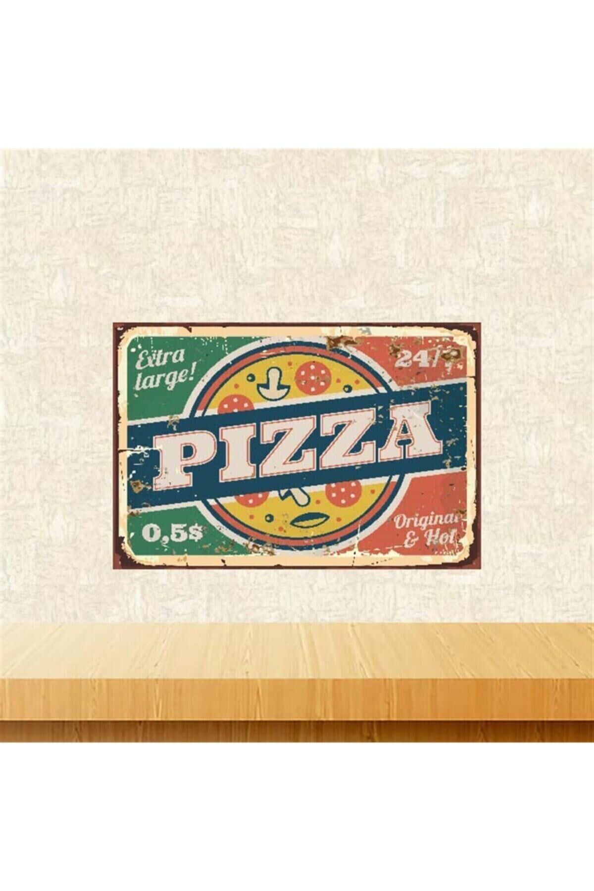 Pizza Retro Ahşap Poster 20-30 cm Tkfx4039