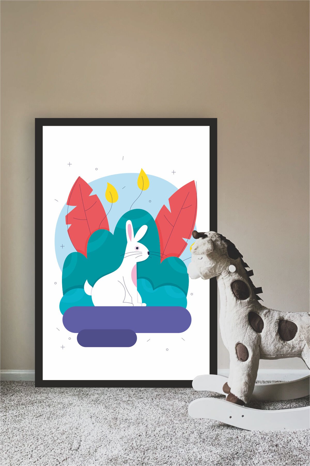 Çocuk Odası Tasarımlı Çerçeve Görünümlü Mdf Tablo