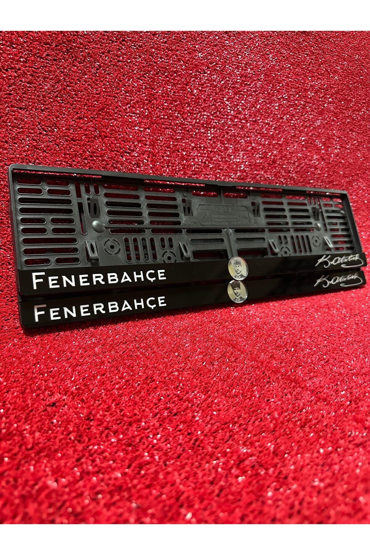 Plakalık Oto Araba Plakalığı K.ATATÜRK İmzalı FENERBAHÇE Yazılı ATATÜRK Logolu Plakalık