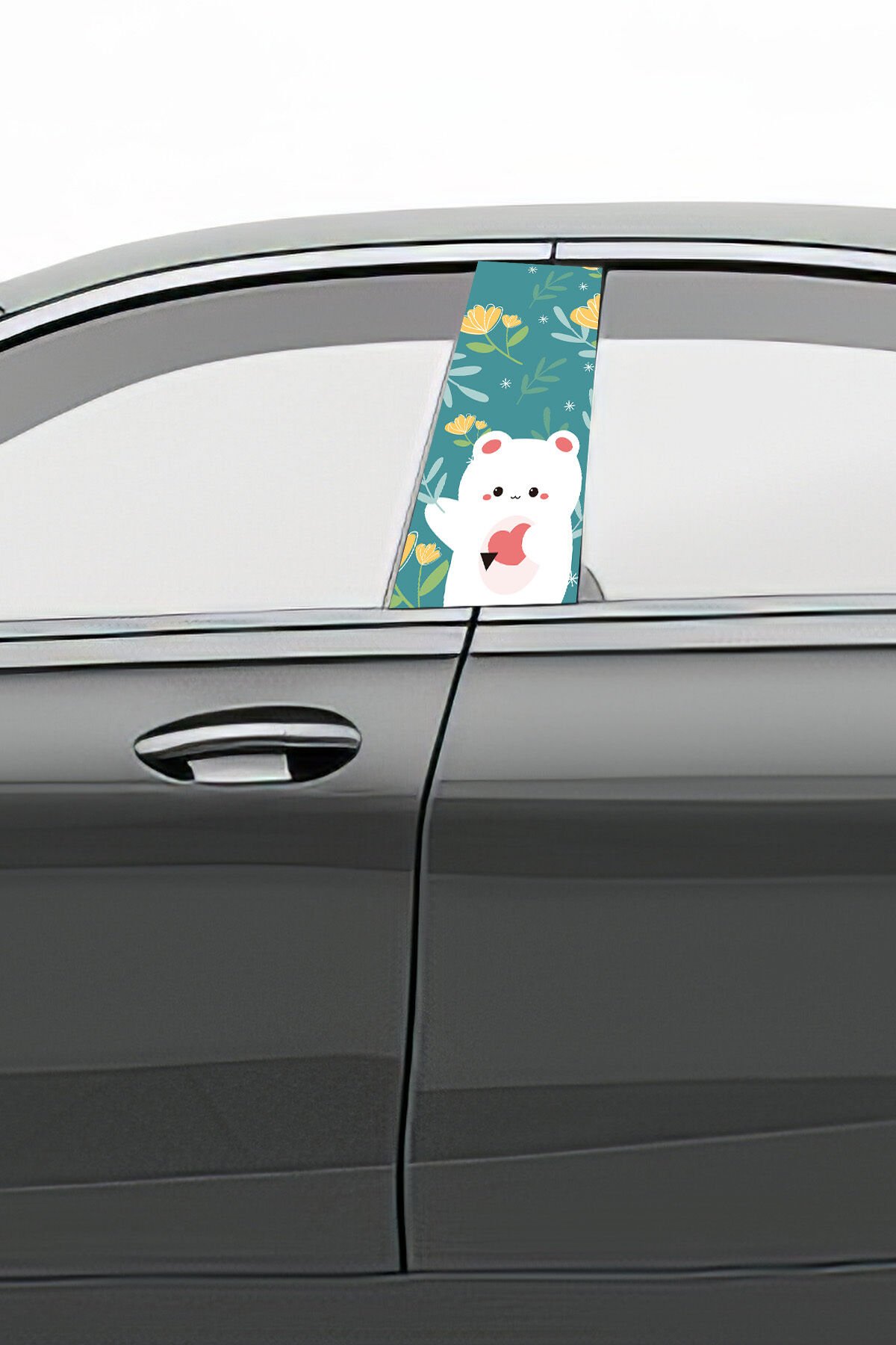 Araç Kapı Direk Kaplama Folyosu Desenli (Sağ Sol Takım) (2 Adet) - 22x50 Cm