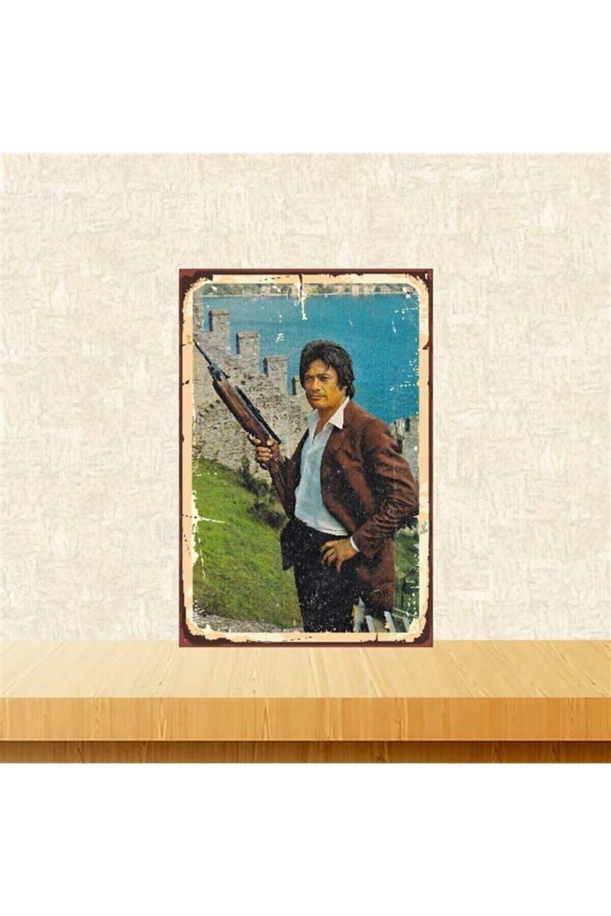 Cüneyt Arkın 20*30 Cm Retro Ahşap Poster Tkfx3831