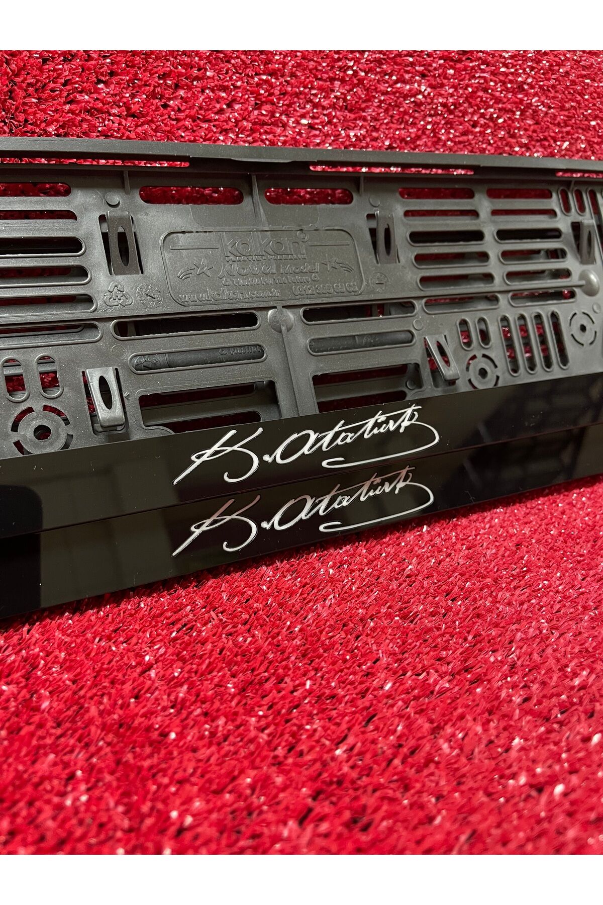 Plakalık Oto Araba Plakalığı K.ATATÜRK İmzalı Yazılı Logolu Plakalık