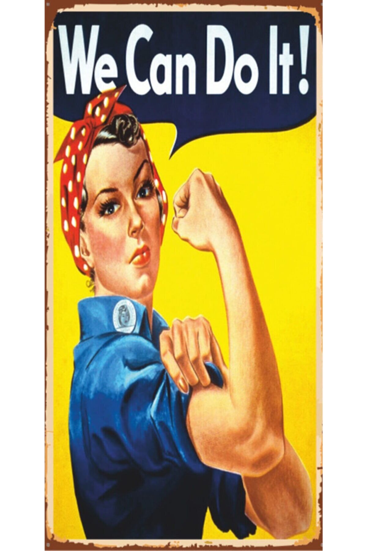 We Can Do It Retro Ahşap Poster Özel Koleksiyon Hbb